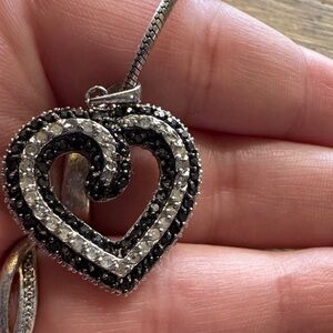 Consignment item..
Sterling silver black and white diamond